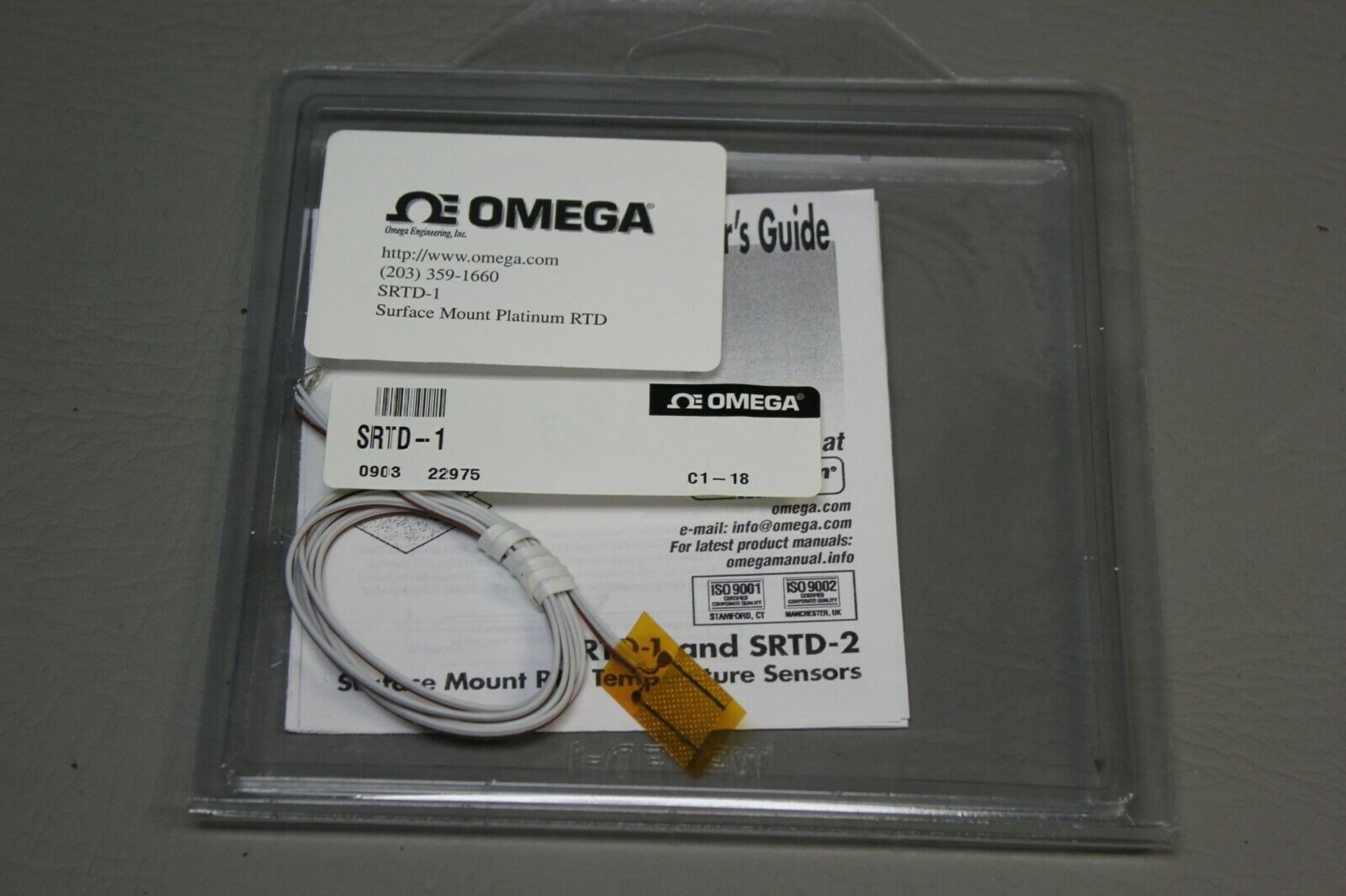 NEW OMEGA SURFACE MOUNT PLATINUM RTD TEMPERATURE SENSOR