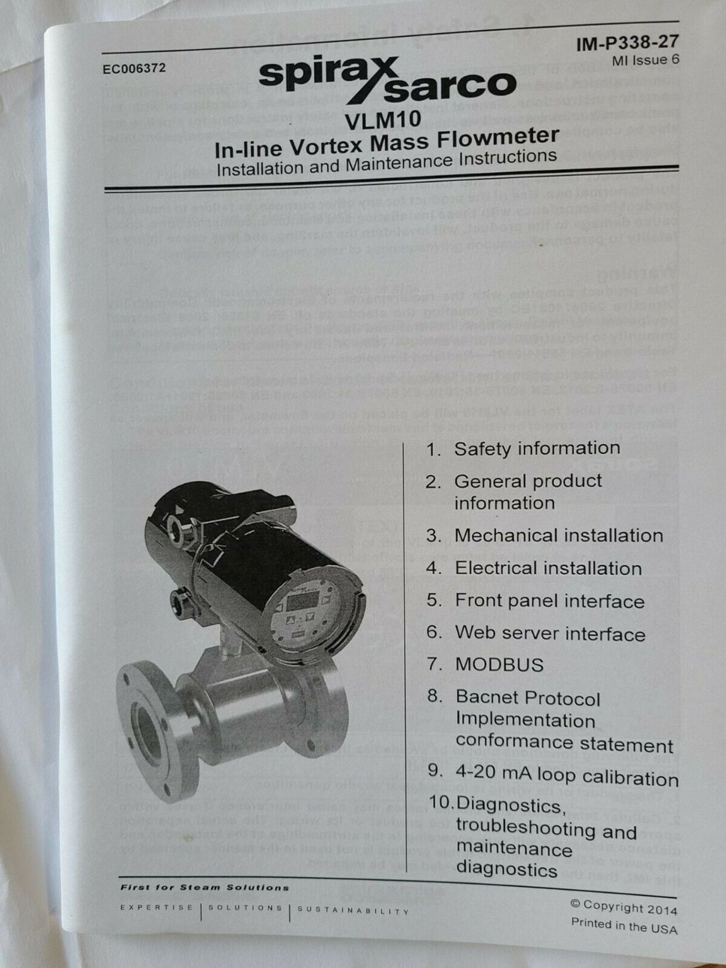 NEW SPIRAX SARCO INLINE VORTEX MASS FLOWMETER - Image 5 of 11