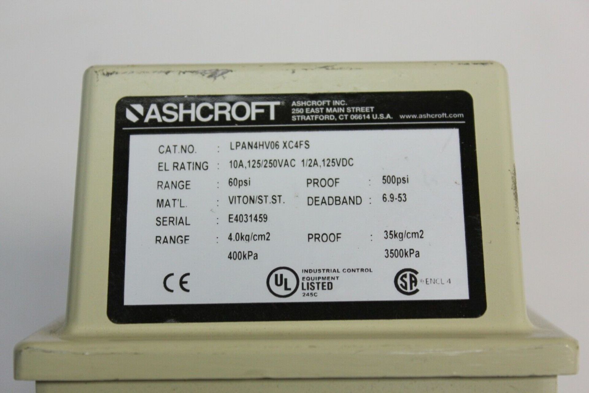 ASHCROFT PRESSURE SWITCH - Image 2 of 4