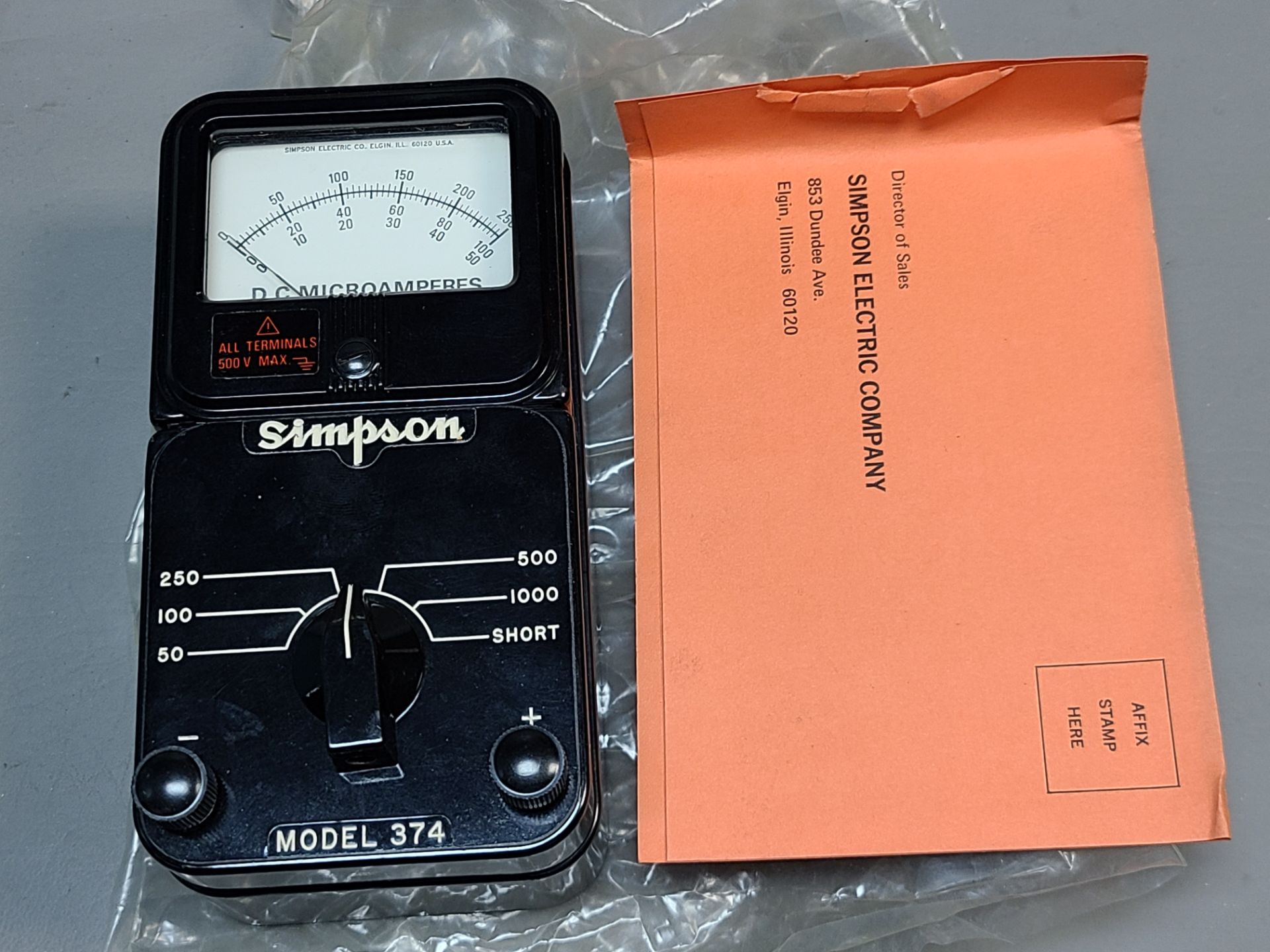 NEW SIMPSON DC MICROAMPERES METER - Image 4 of 9