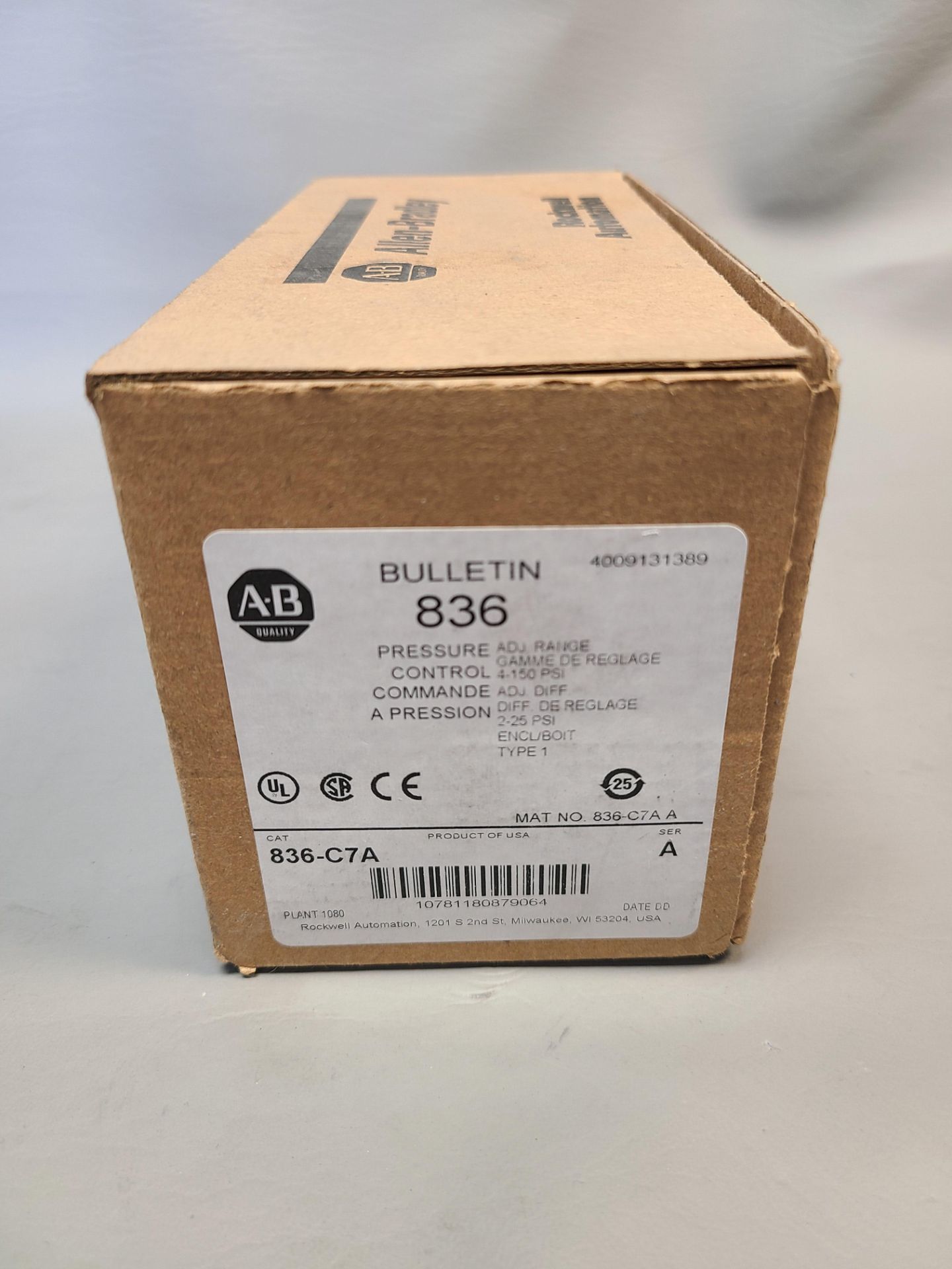 NEW ALLEN BRADLEY PRESSURE CONTROL