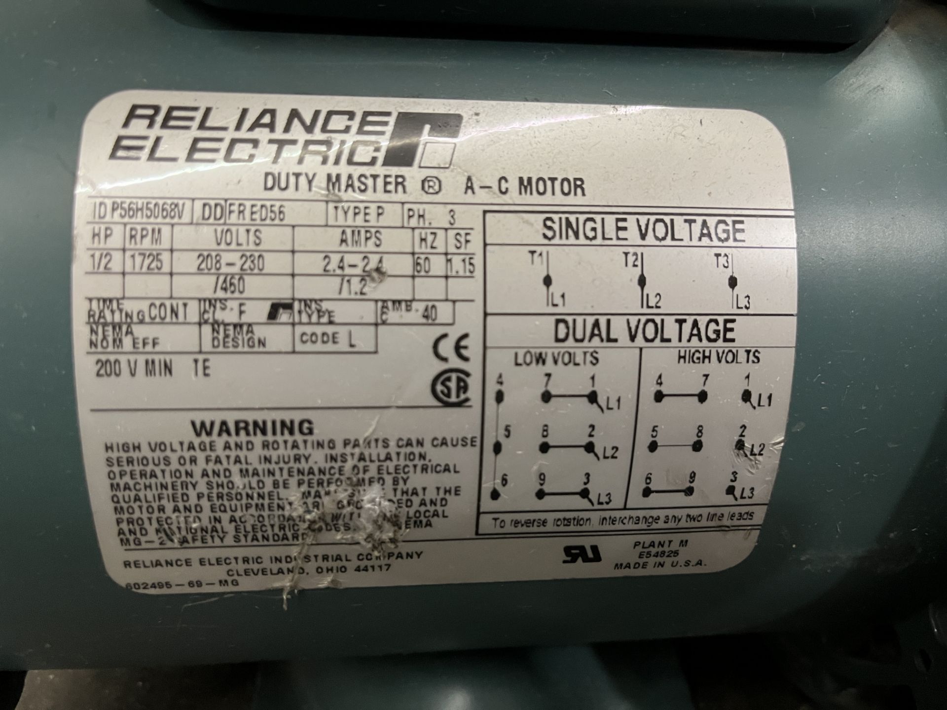 Reliance Electric AC Motor - Image 2 of 3