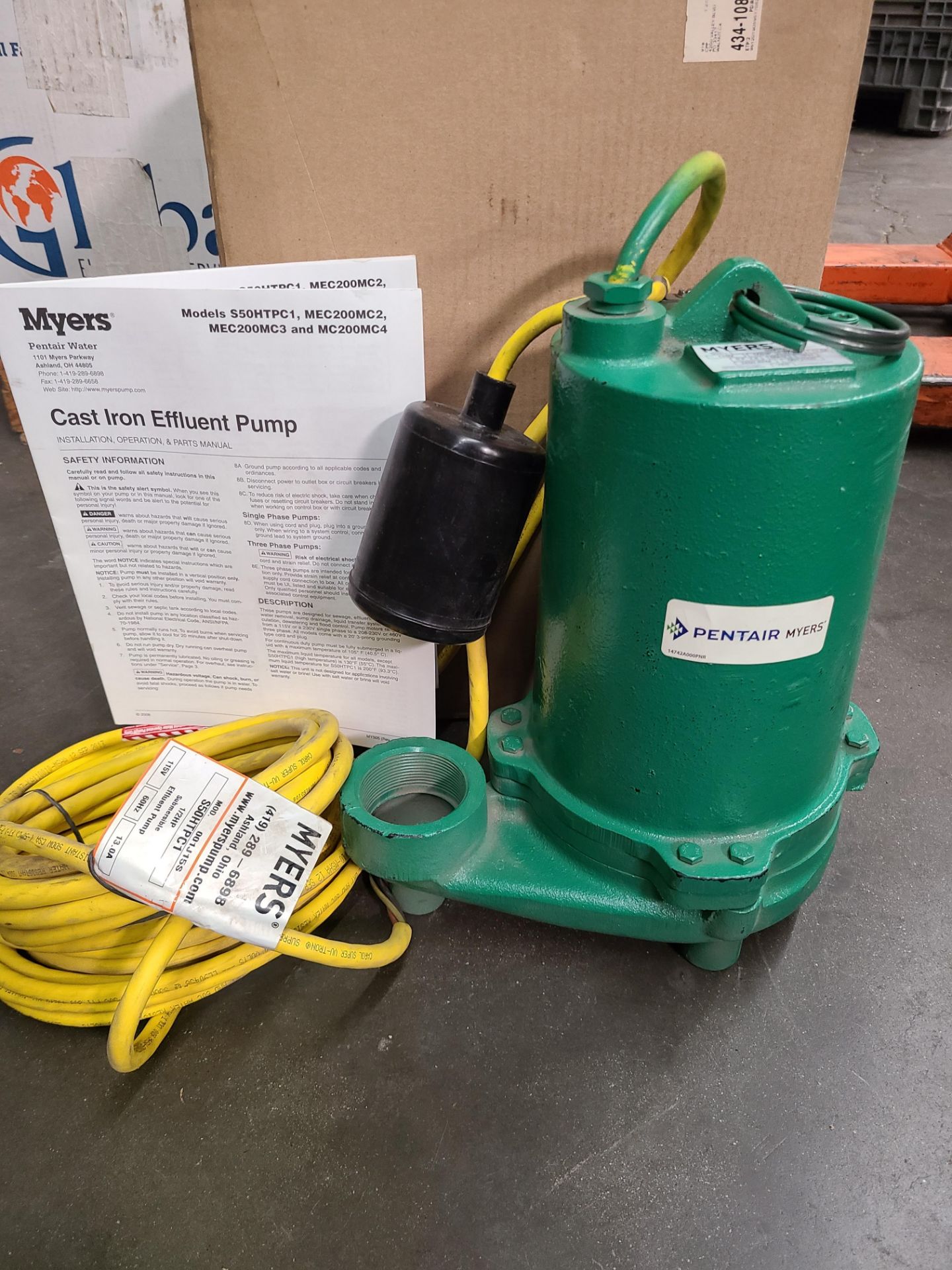 NEW PENTAIR/MYERS CAST IRON EFFLUENT PUMP - Image 4 of 10