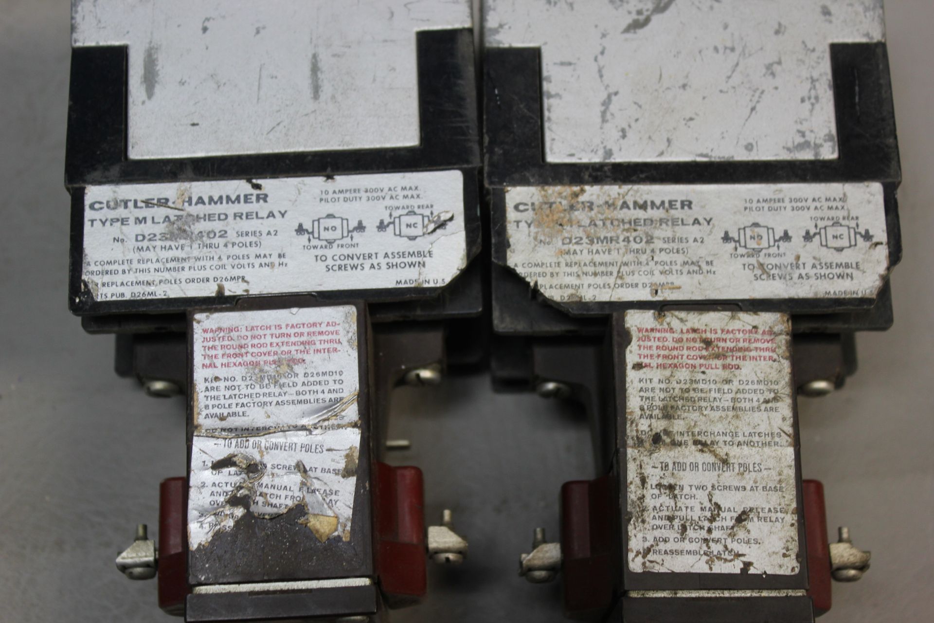 LOT OF CUTLER HAMMER TYPE M LATCHED RELAYS - Image 4 of 4