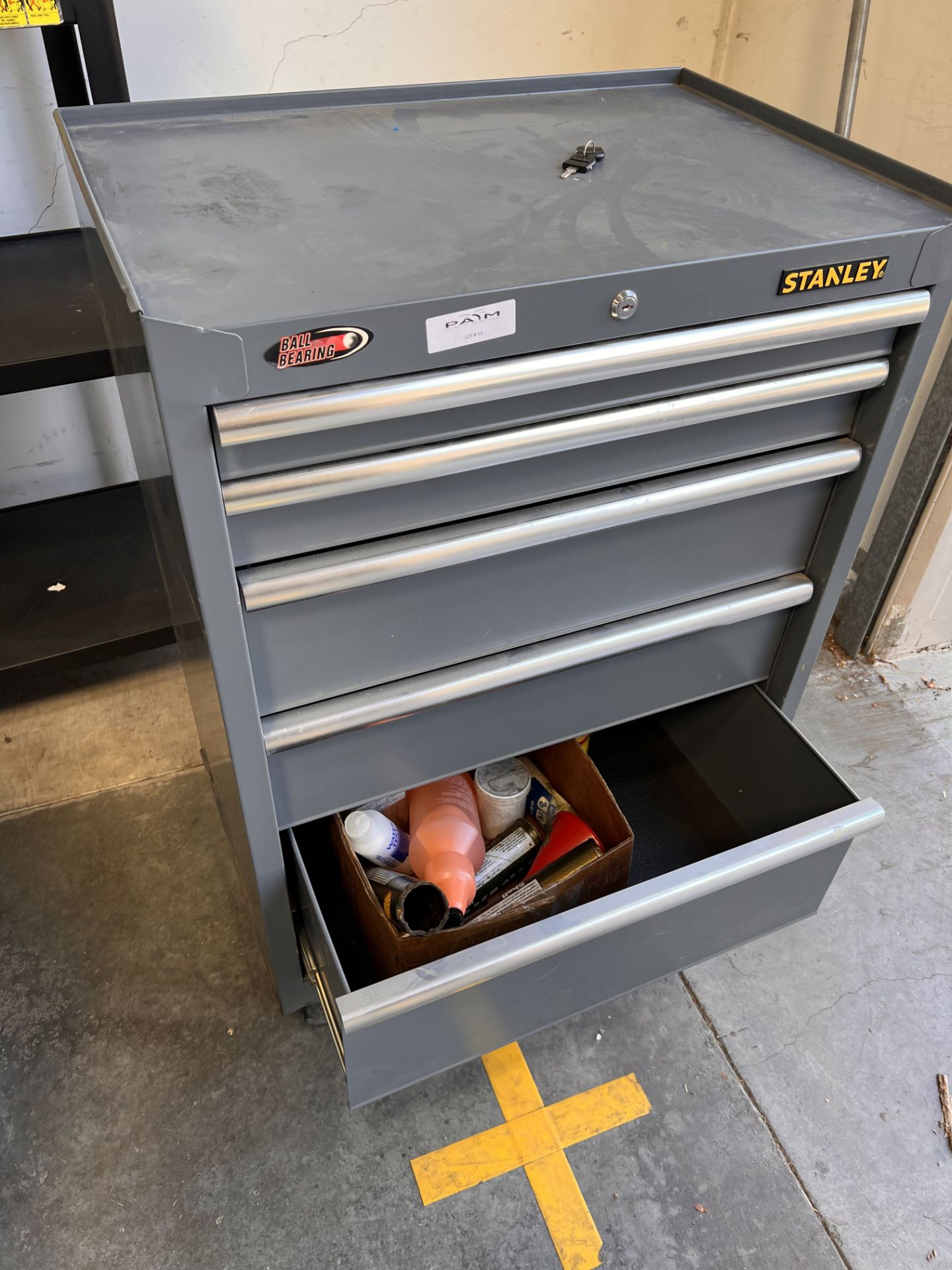 STANLEY 5 DRAWER ROLLING TOOL CABINET - Image 4 of 4