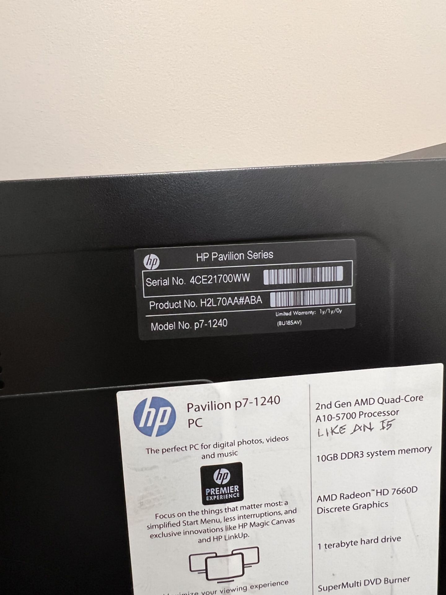 HP COMPUTER WITH DELL SCREEN - Image 5 of 9