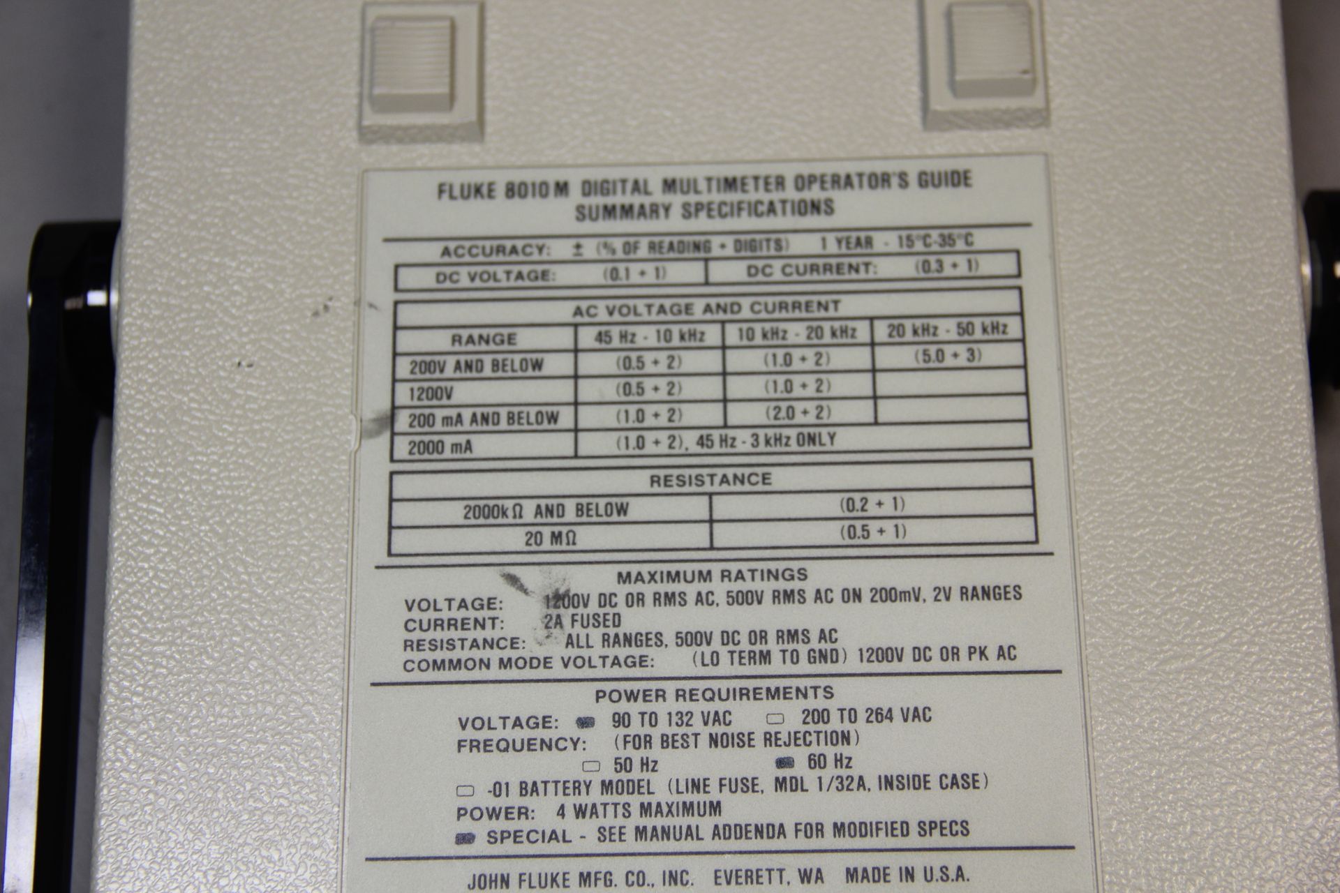 FLUKE DIGITAL MULTIMETER - Image 6 of 6