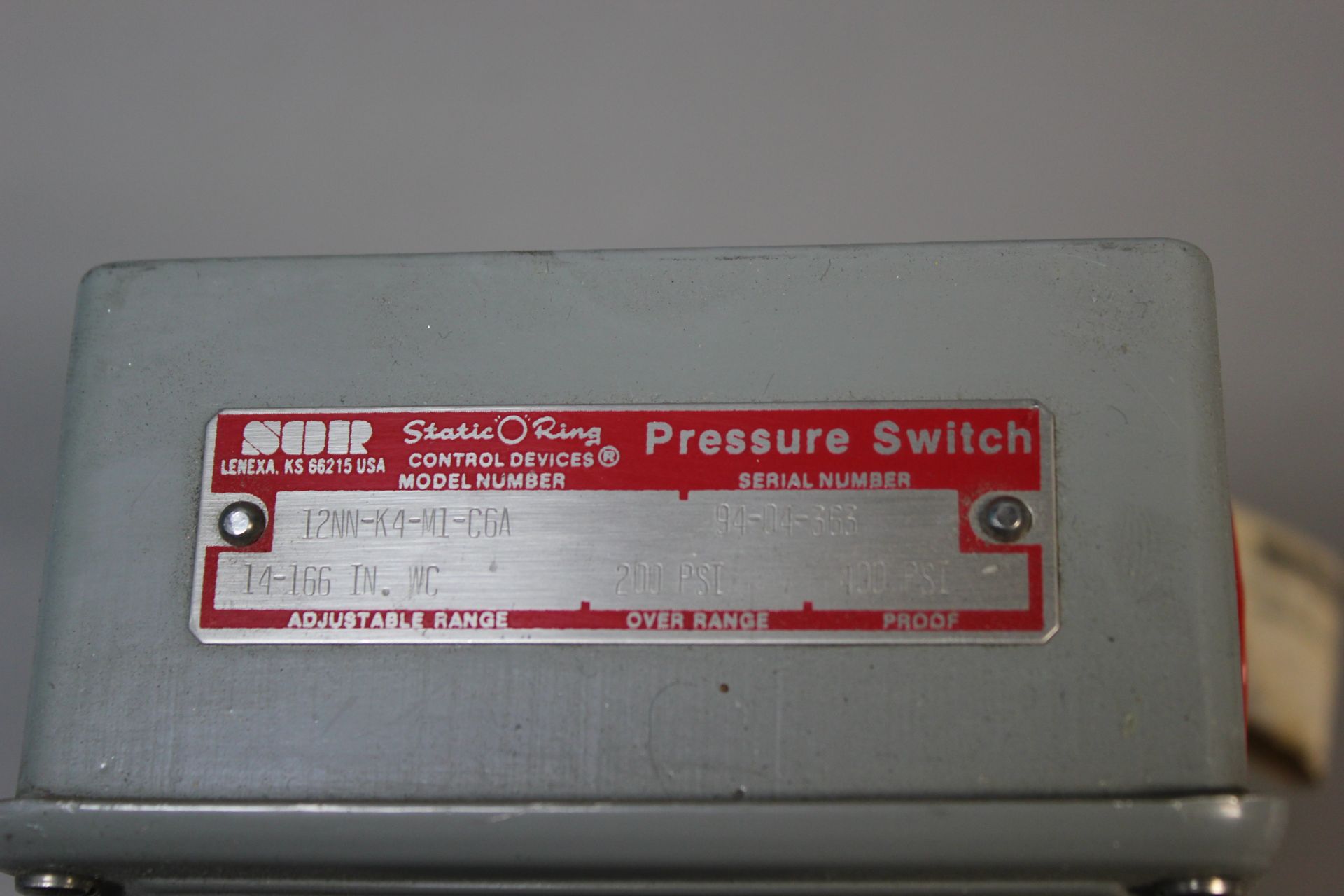 UNUSED STATIC O RING PRESSURE SWITCH - Image 2 of 3