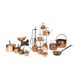 A group of Victorian and Edwardian copper items