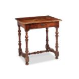 An early 18th century French Provincial Louis XIV walnut side table