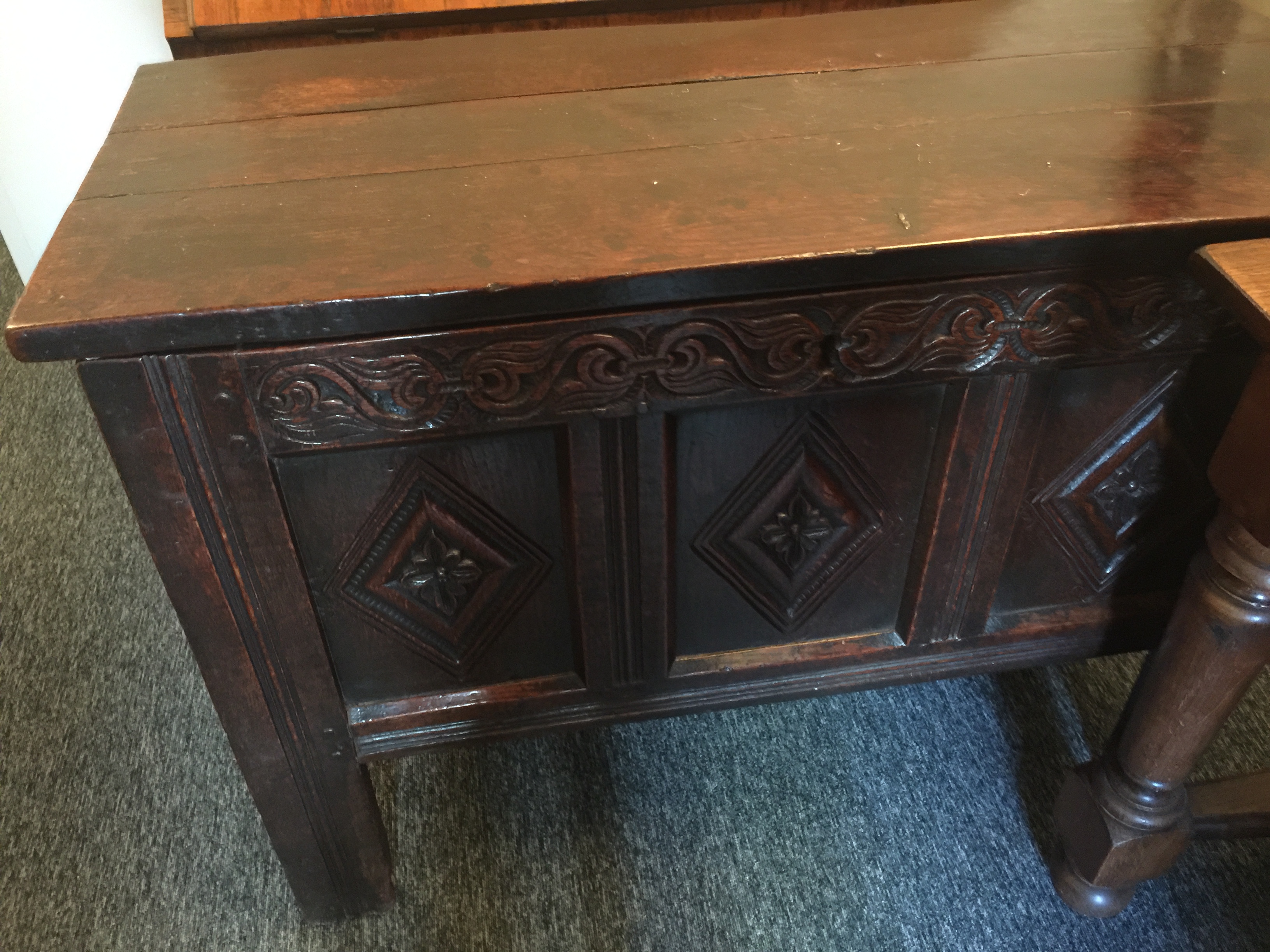 A Charles II oak chest, North Country - Image 4 of 8