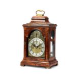 A good George III mahogany bell top bracket clock by Thomas Haley, London