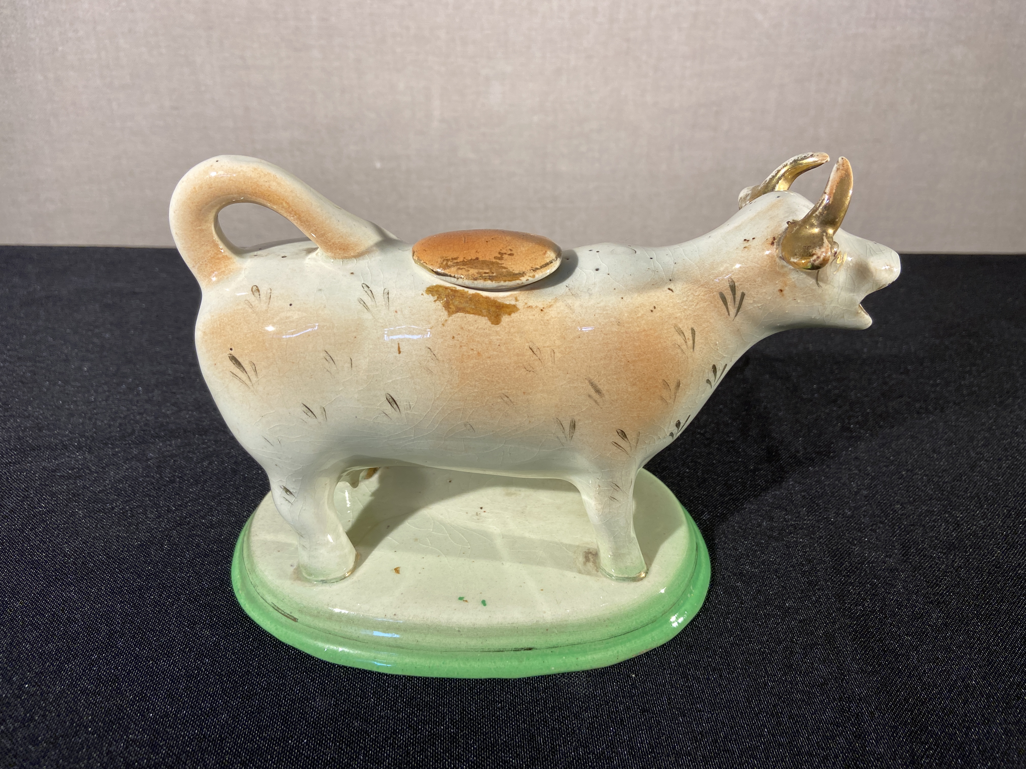 A collection of six 19th century Staffordshire cow creamers including four lustre decorated examples - Image 2 of 8
