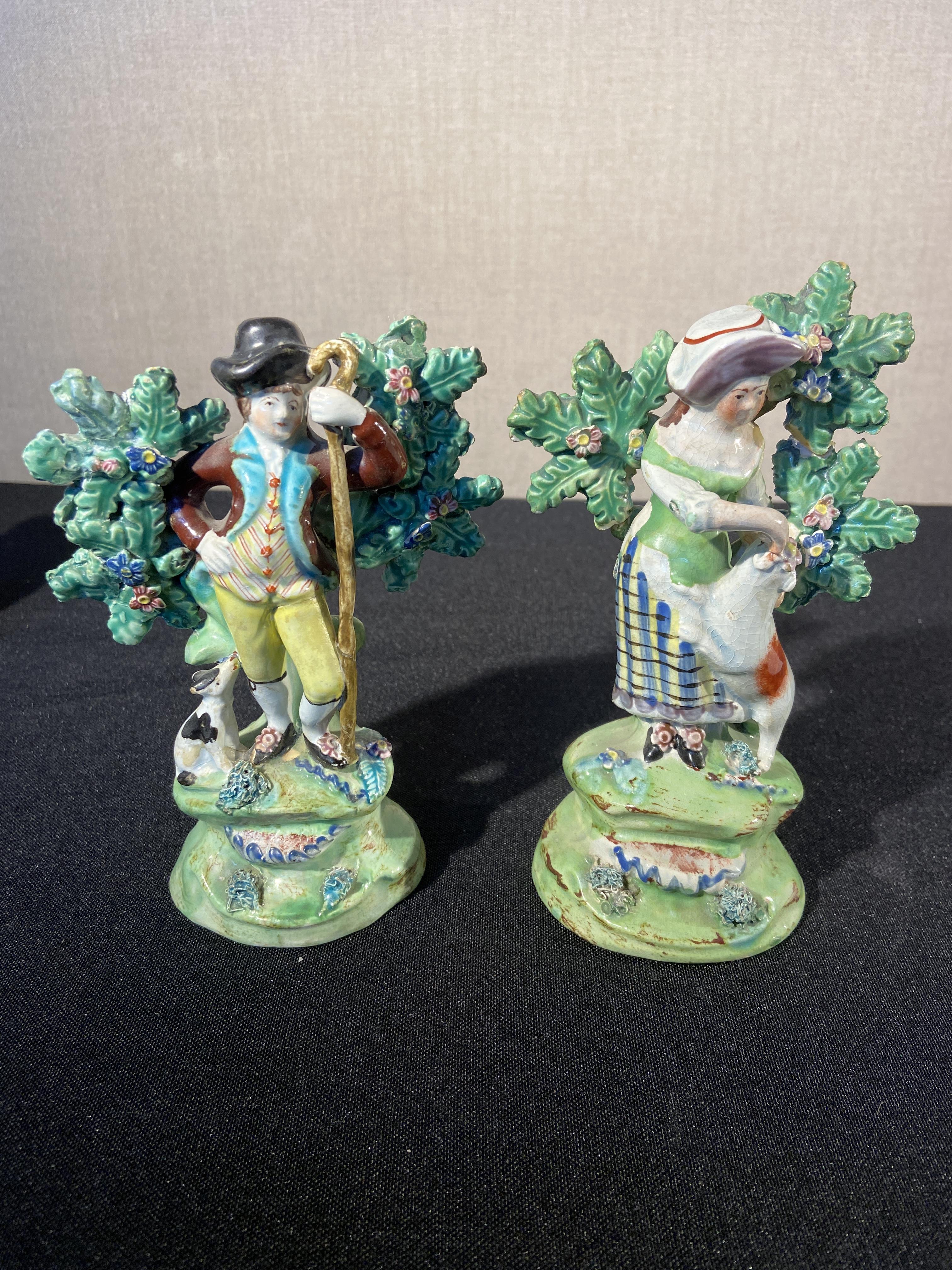 A pair of Walton Staffordshire figures of Shepherd and Shepherdess and other figures - Image 8 of 10
