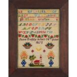 Two 19th century framed needlework samplers