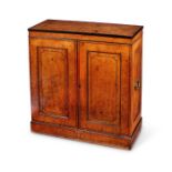 A Regency amboyna and ebony collector's table cabinet