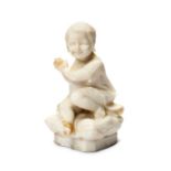 A late 19th century Italian white marble figure of a child