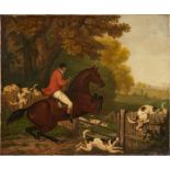 19th century British school, Huntsman and hounds