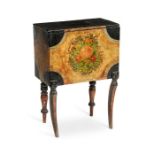 A 19th century Dutch floral painted work table