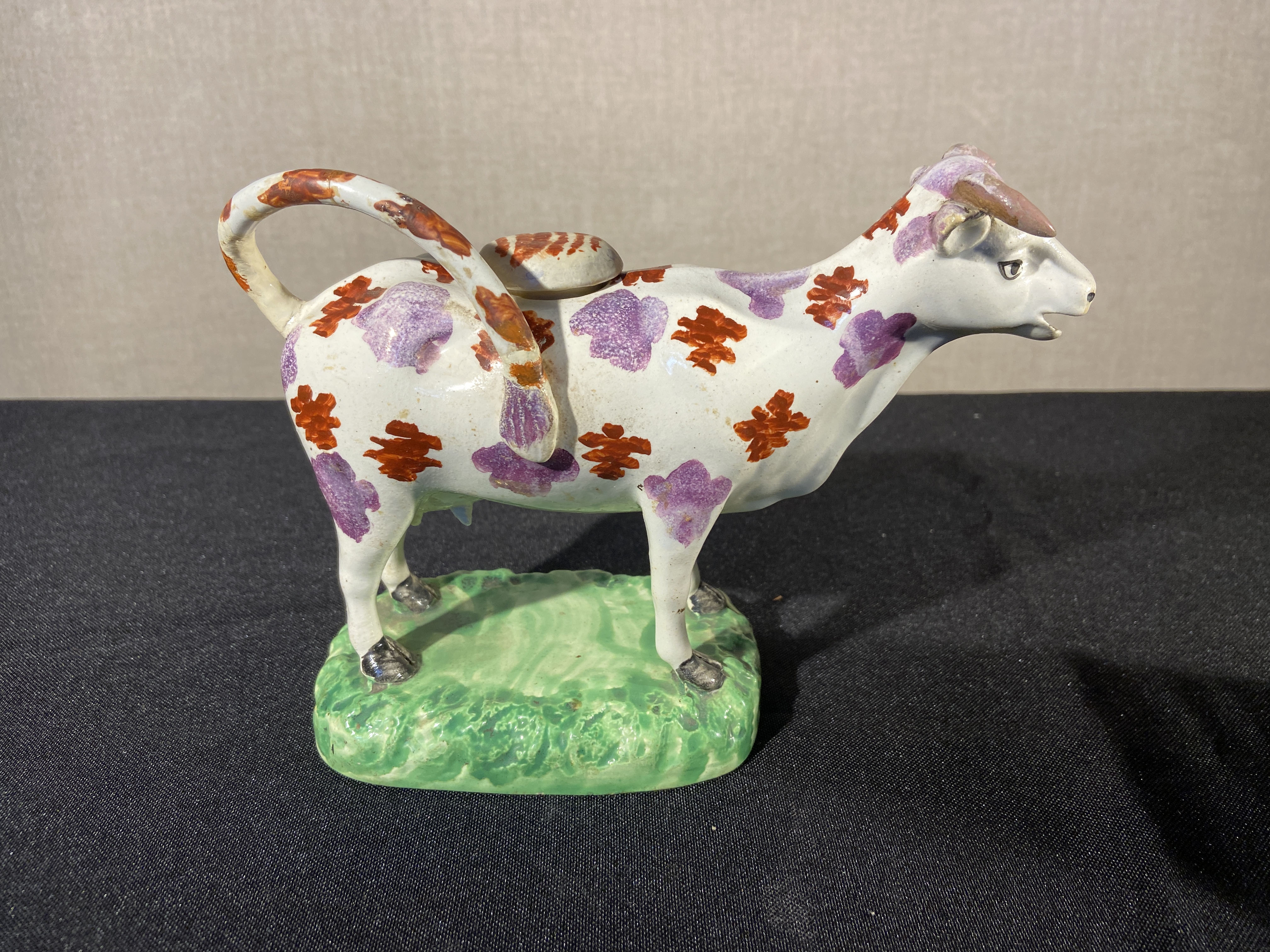A collection of six 19th century Staffordshire cow creamers including four lustre decorated examples - Image 5 of 8