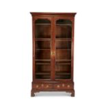 A George II mahogany bookcase / china cabinet