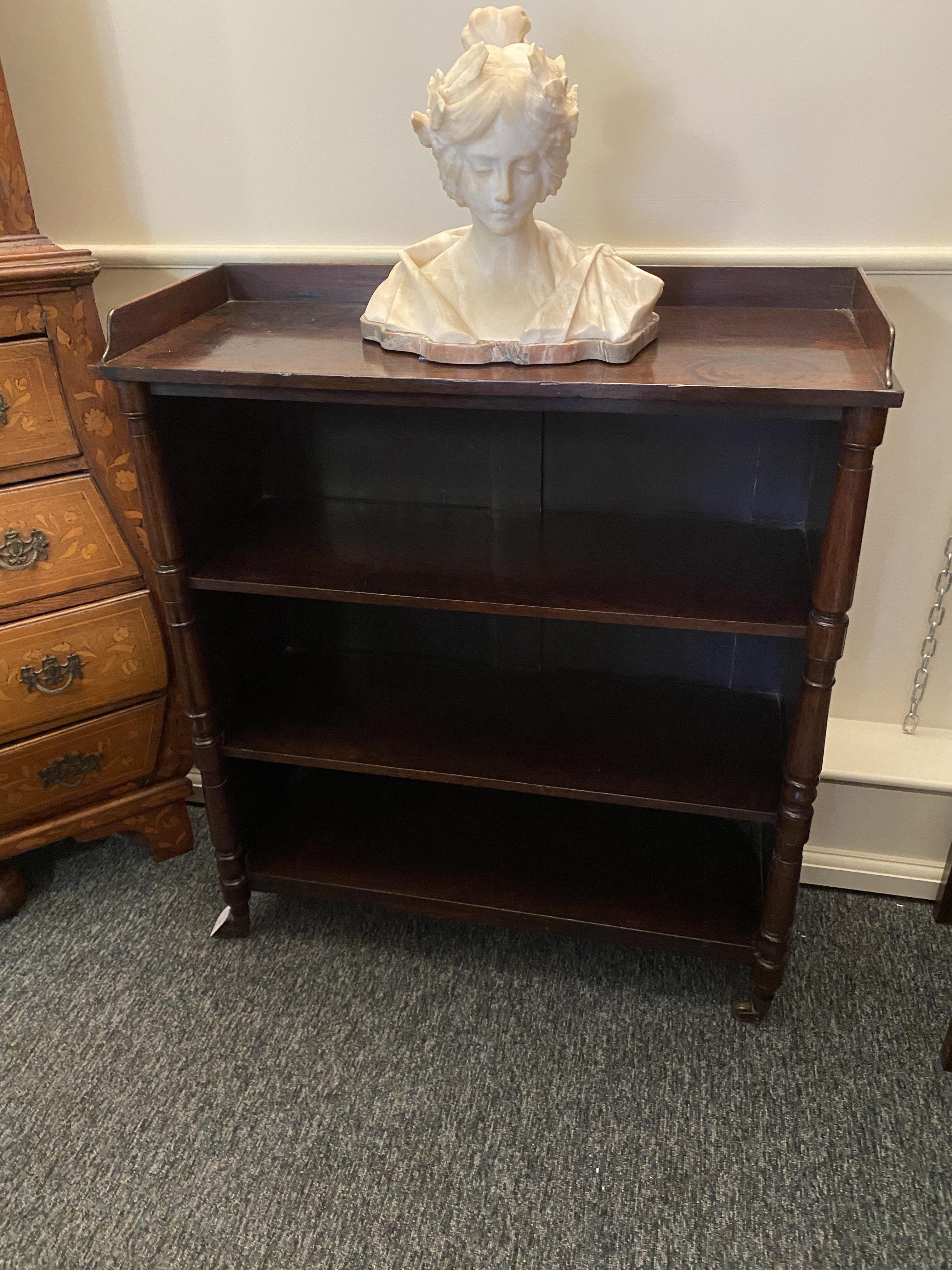 A Regency rosewood low open bookcase - Image 2 of 10