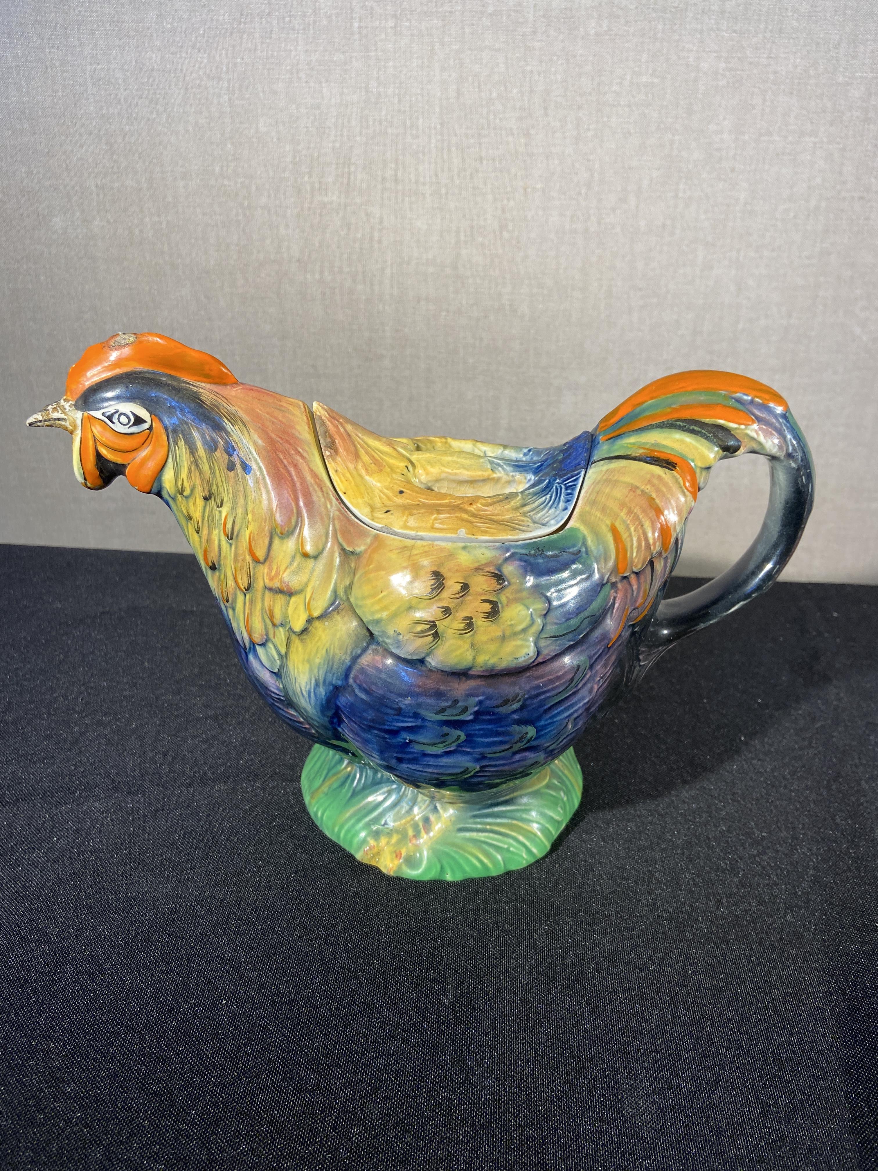 A group of seven 19th century ceramic egg baskets and an early 20th century 'Rooster' teapot - Image 2 of 31