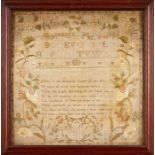 Two late 18th / early 19th century framed needlework samplers