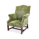 A 19th century George III style mahogany 'Gainsborough' type armchair