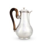 A large 19th century French silver coffee pot by Pierre-Jacques Meurice, Paris, 1st standard mark 18