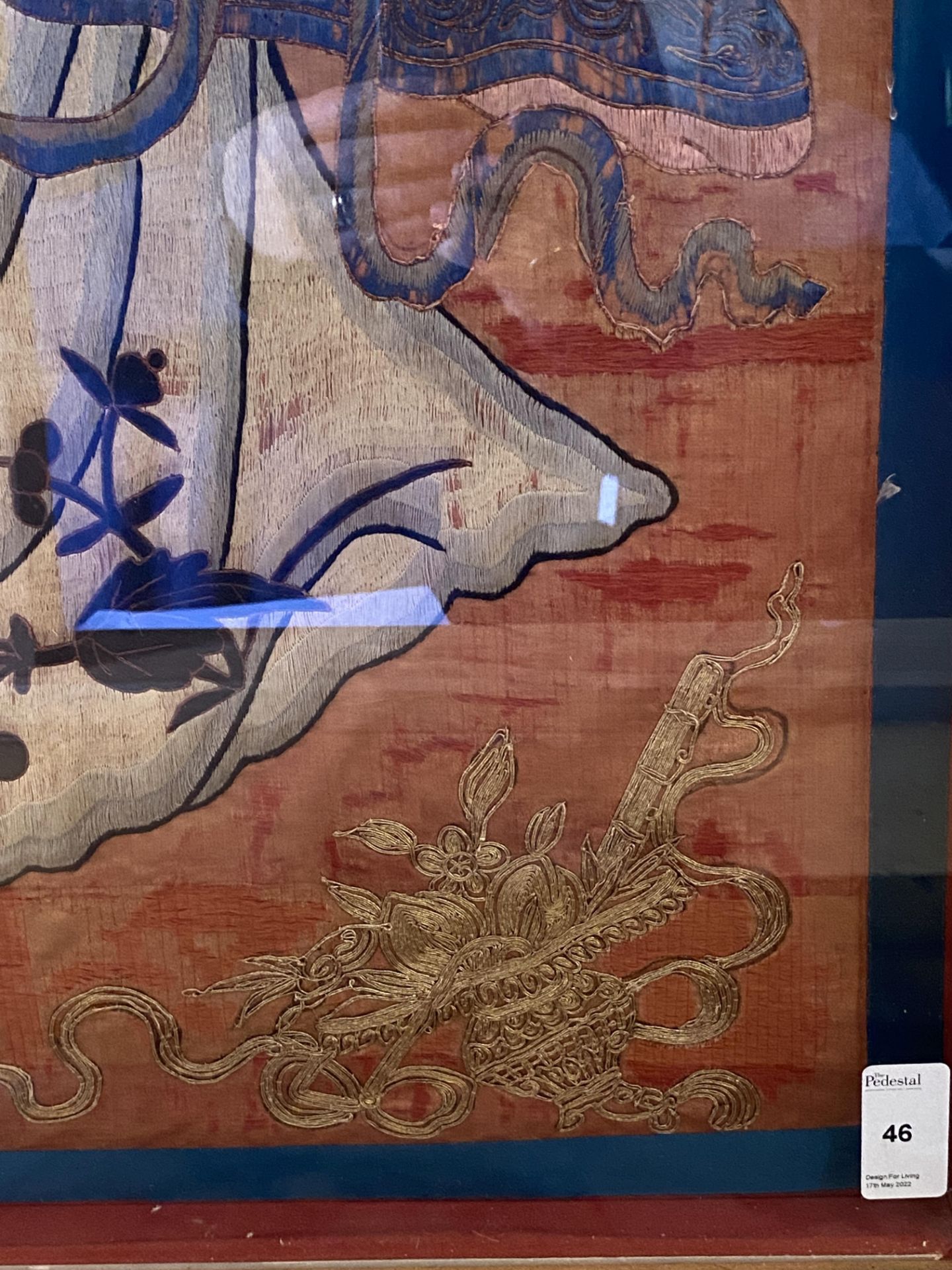 A large 19th century Chinese silkwork panel - Image 2 of 13