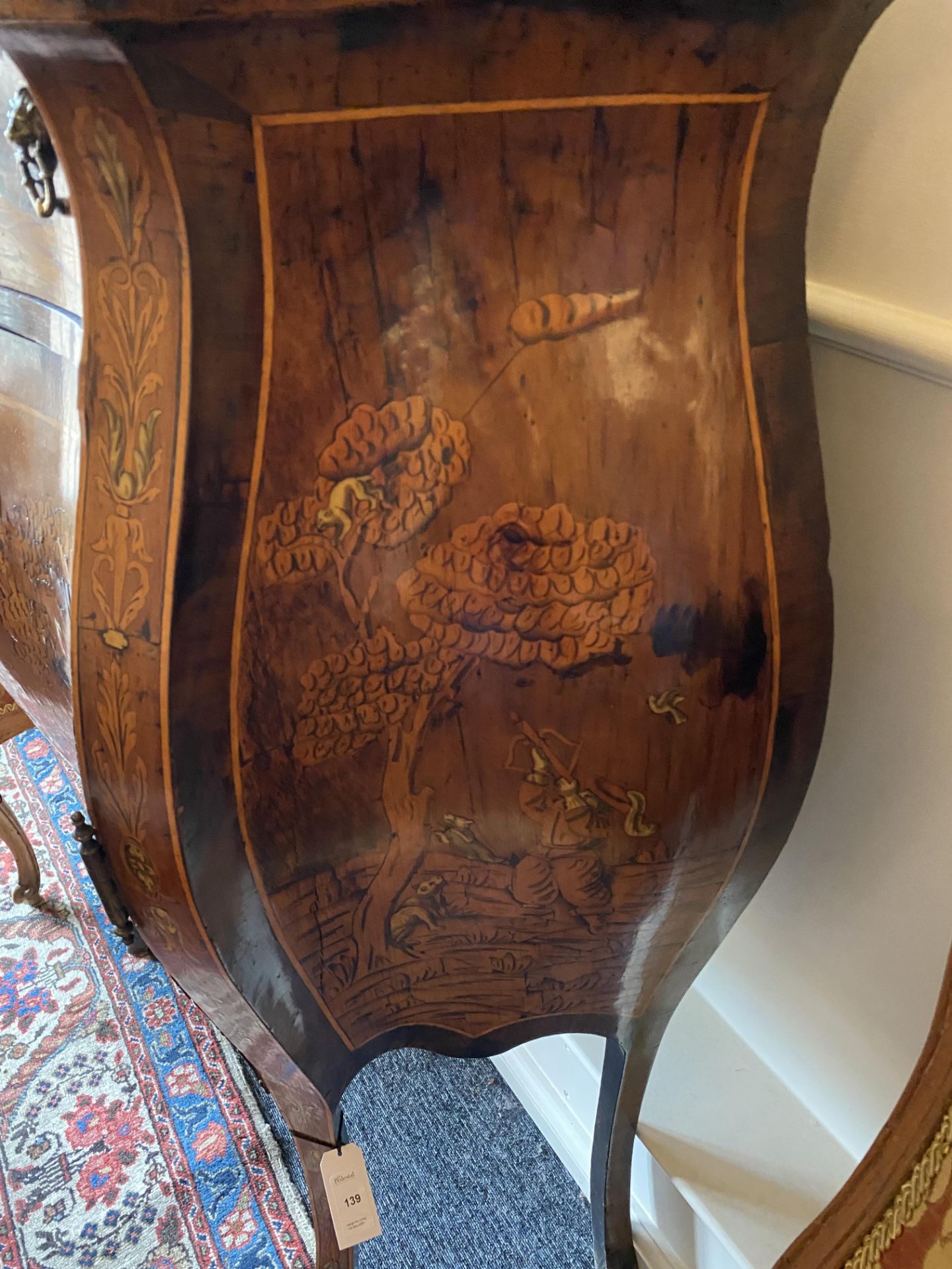 A late 19th / early 20th century marquetry commode - Image 7 of 12