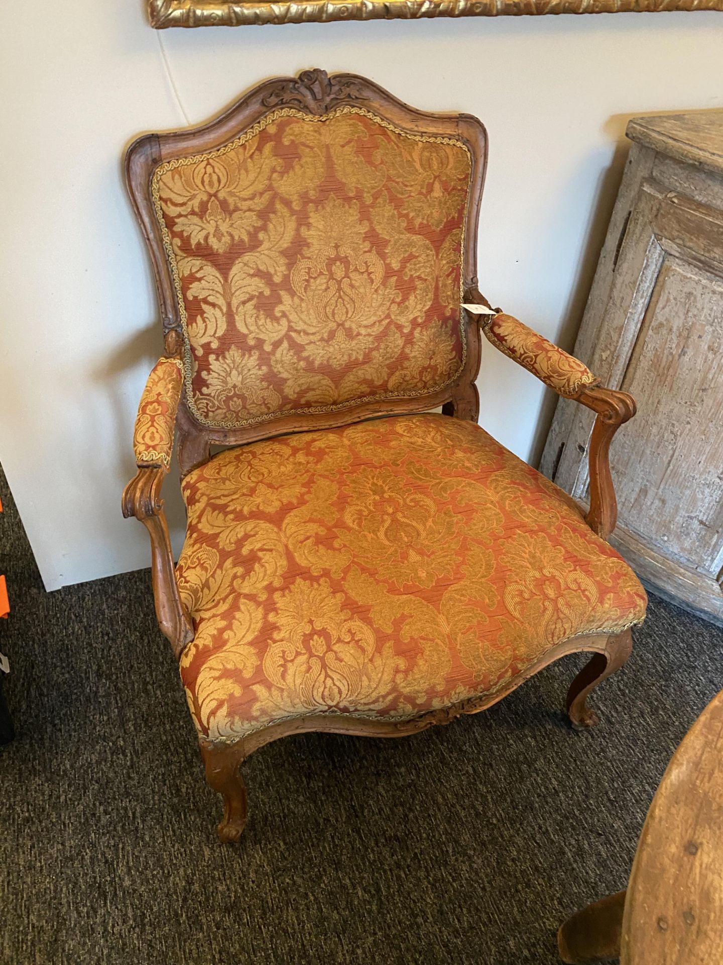 A Louis XV walnut fauteuil and pair of chaises - Image 11 of 26