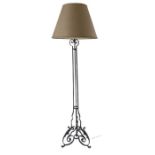 A mid 20th century wrought iron standard lamp