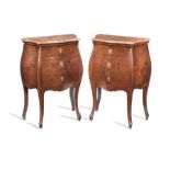 A pair of 19th century Italian kingwood and gilt bronze mounted commodes