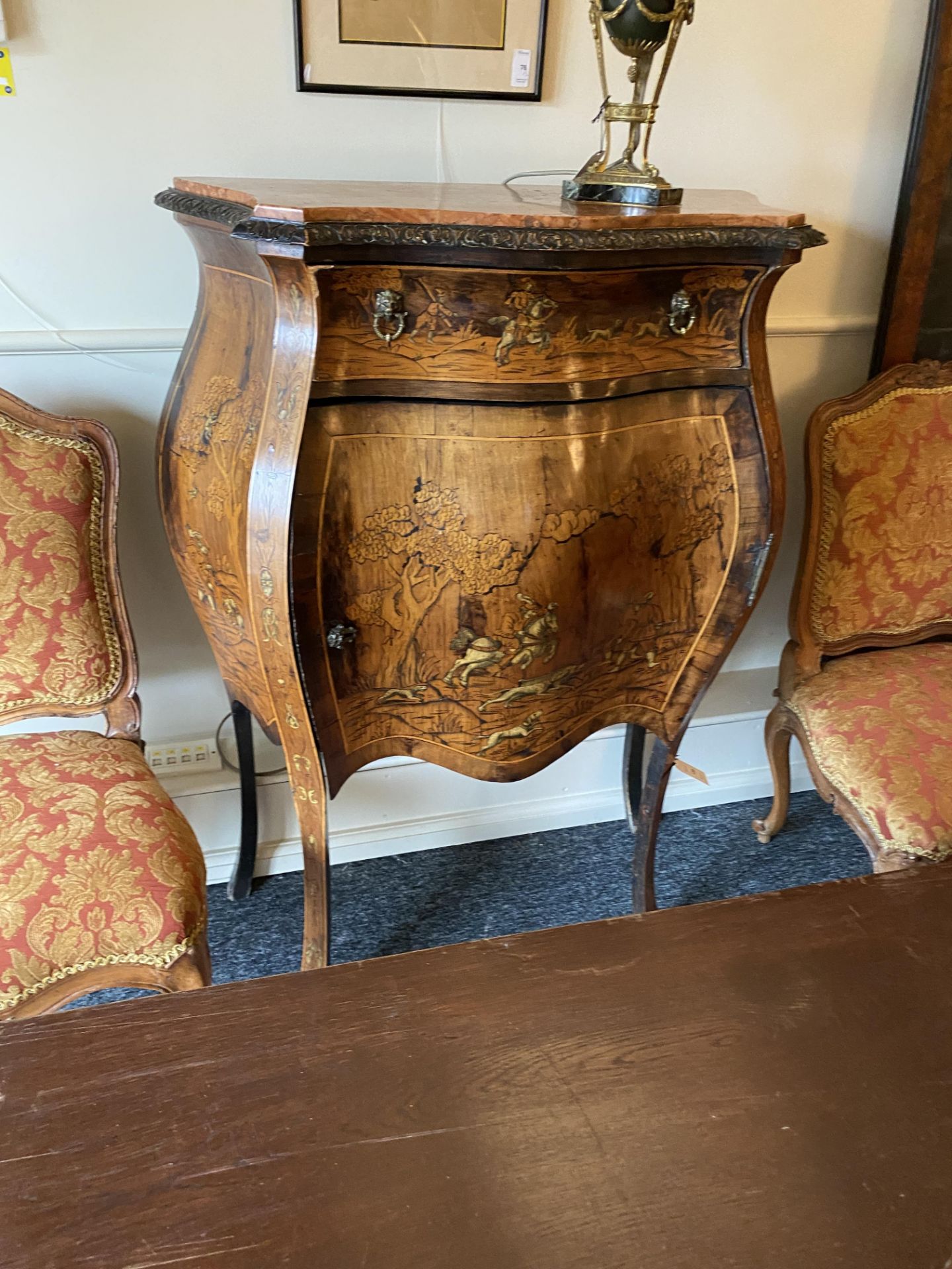 A late 19th / early 20th century marquetry commode - Image 2 of 12