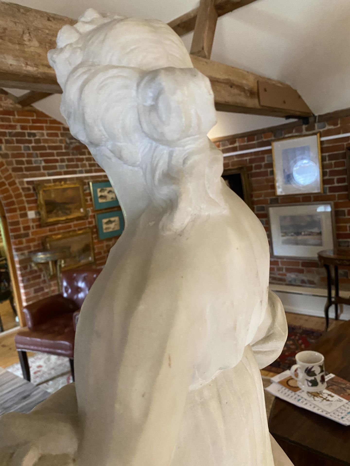 A late 19th century white marble female figure by Paul Guidotti - Image 6 of 10