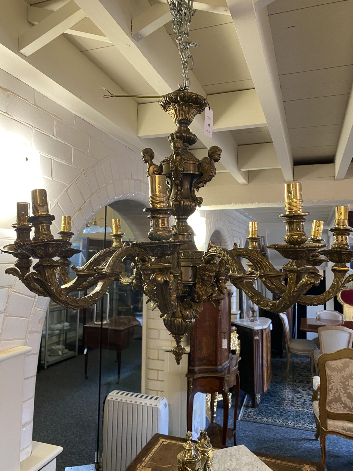 A 20th century Louis XIV style gilt-bronze ten-light chandelier - Image 2 of 9