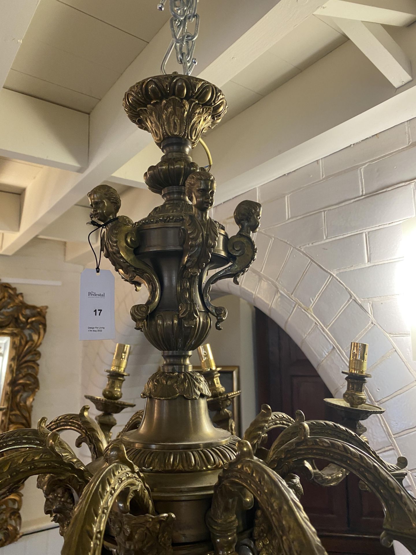 A 20th century Louis XIV style gilt-bronze ten-light chandelier - Image 8 of 9