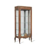 A 19th century French kingwood and gilt bronze mounted display cabinet