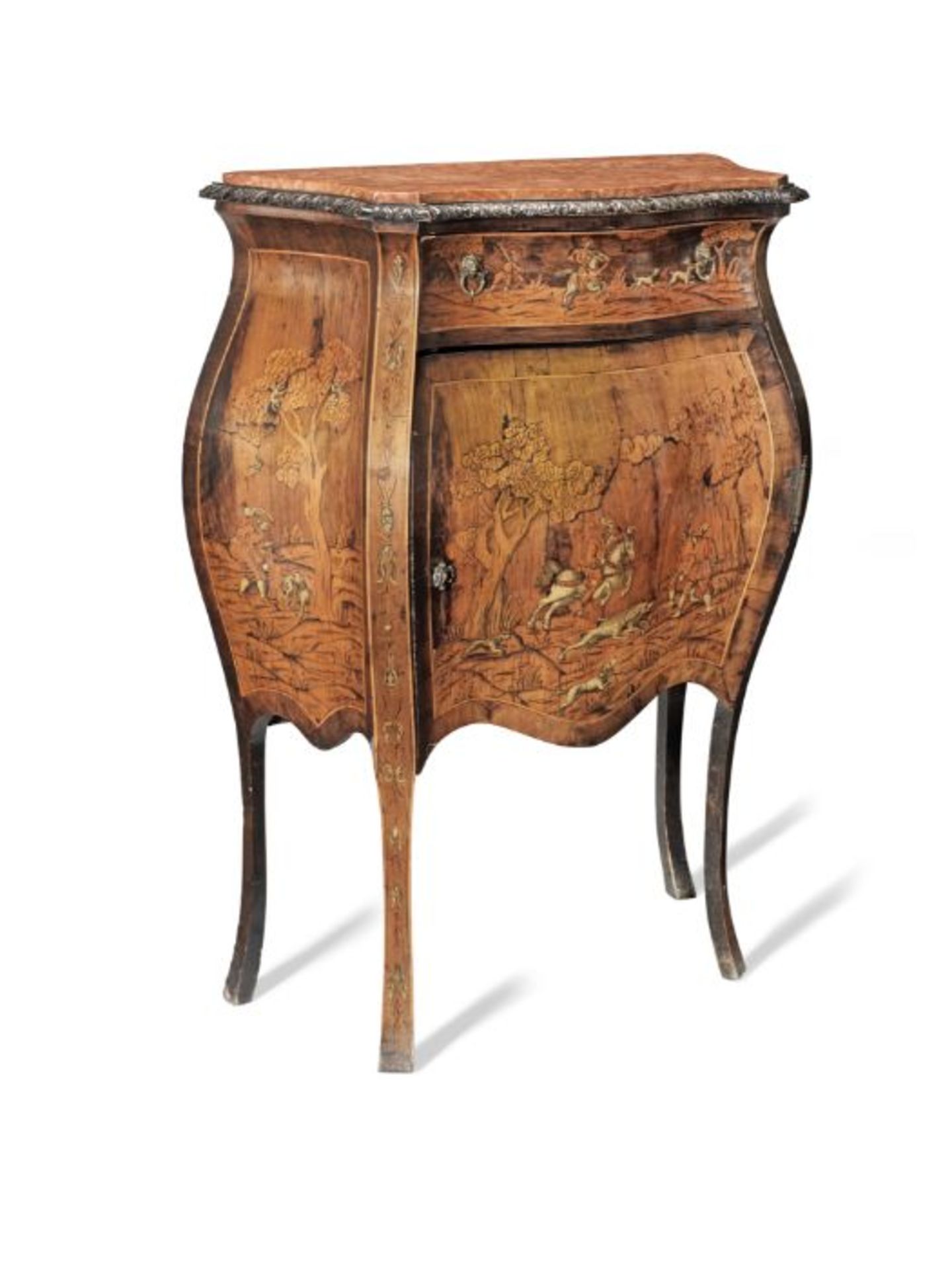 A late 19th / early 20th century marquetry commode
