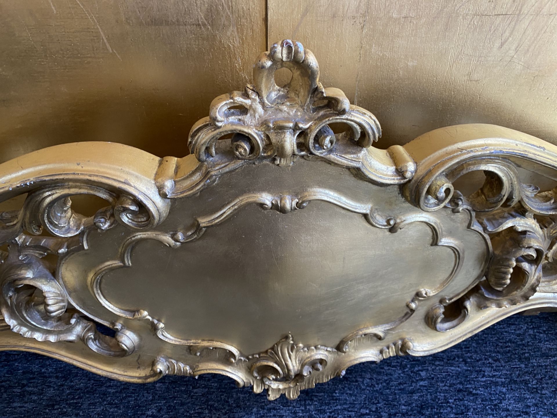 A 19th century and later rococo style carved giltwood bed - Image 6 of 10