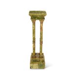 An early 20th century onyx and gilt metal mounted column