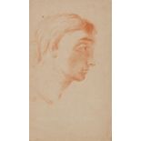 Profile head of a young man, Italian School