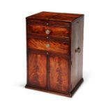 A George III mahogany 'croft' or gentleman's travelling writing cabinet