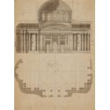 Study of a domed building, French School, 18th century