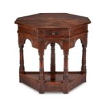 An oak ‘credence’ table, circa 1900