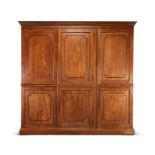 A Regency mahogany gentleman's press cupboard attributed to Gillows