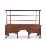 A late 18th century oak dresser, possibly Welsh borders