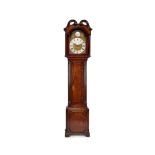 A George III oak and mahogany crossbanded longcase clock signed J. F. Wathew, Chester